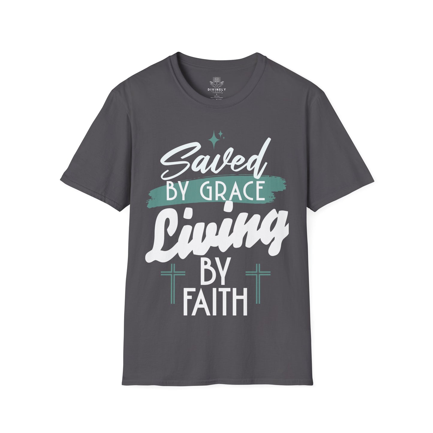 Saved By Grace Living By Faith T-Shirt