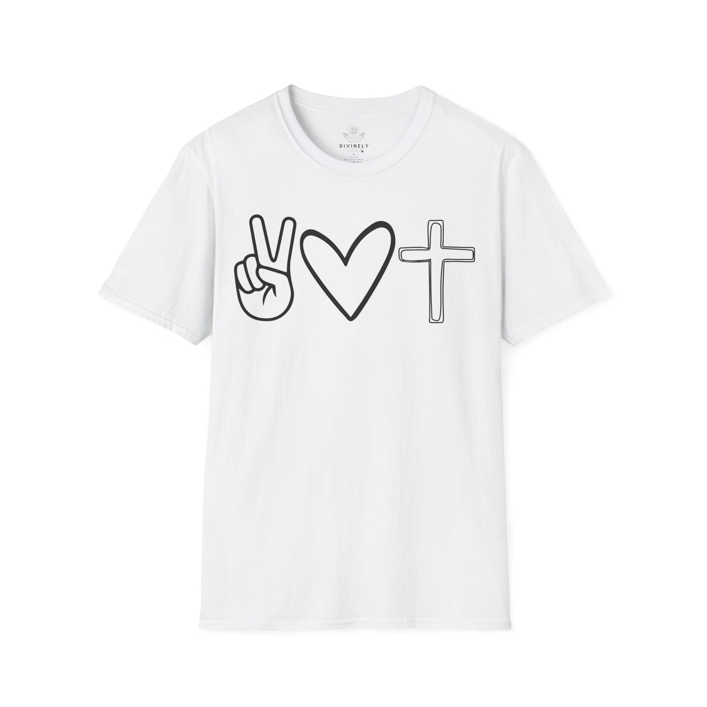 Peace Love Cross Doodle T-Shirt