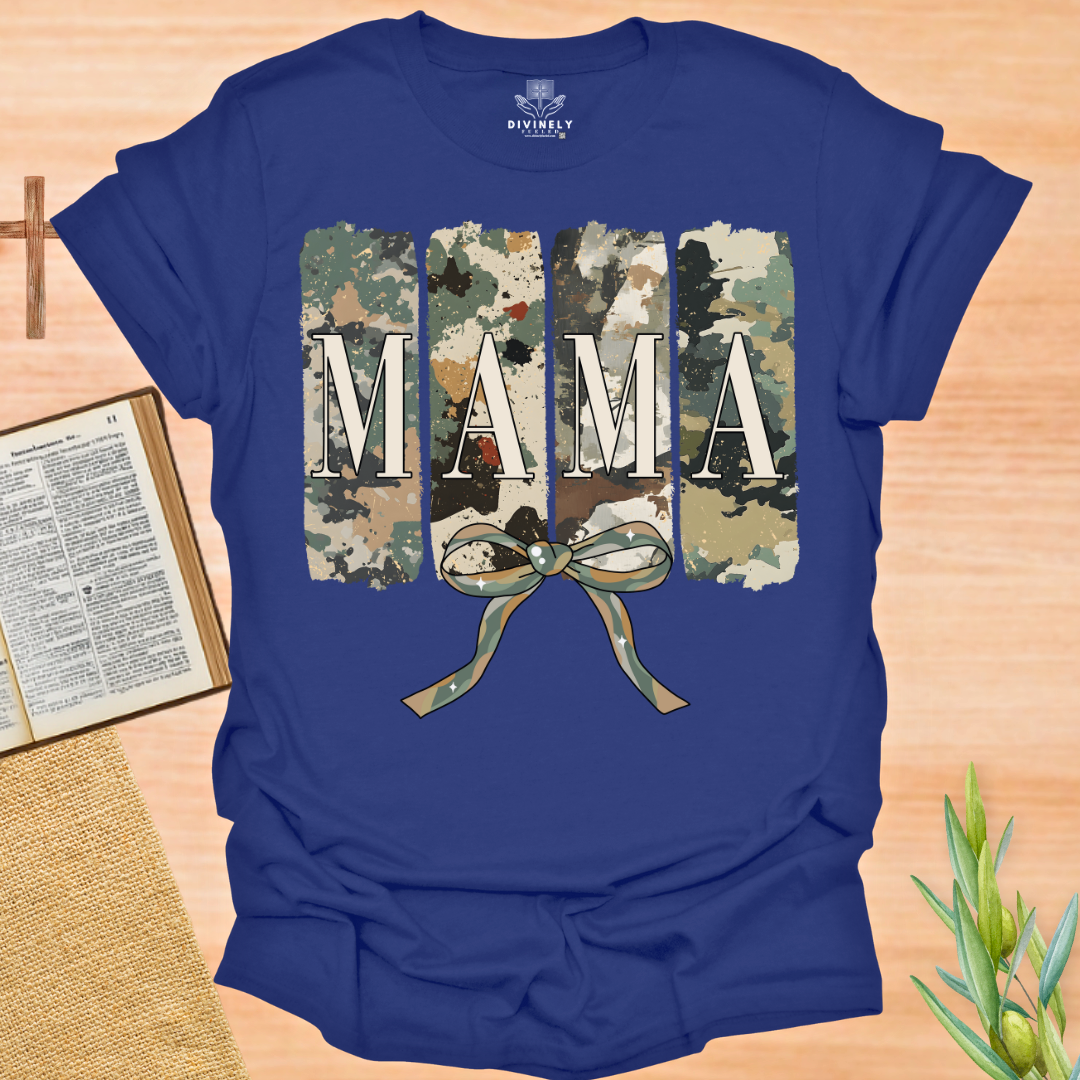 She is Mom Camo Coquette T-Shirt
