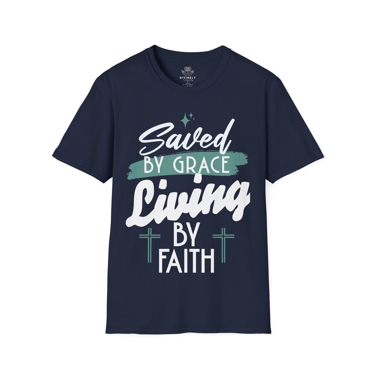 Saved By Grace Living By Faith T-Shirt