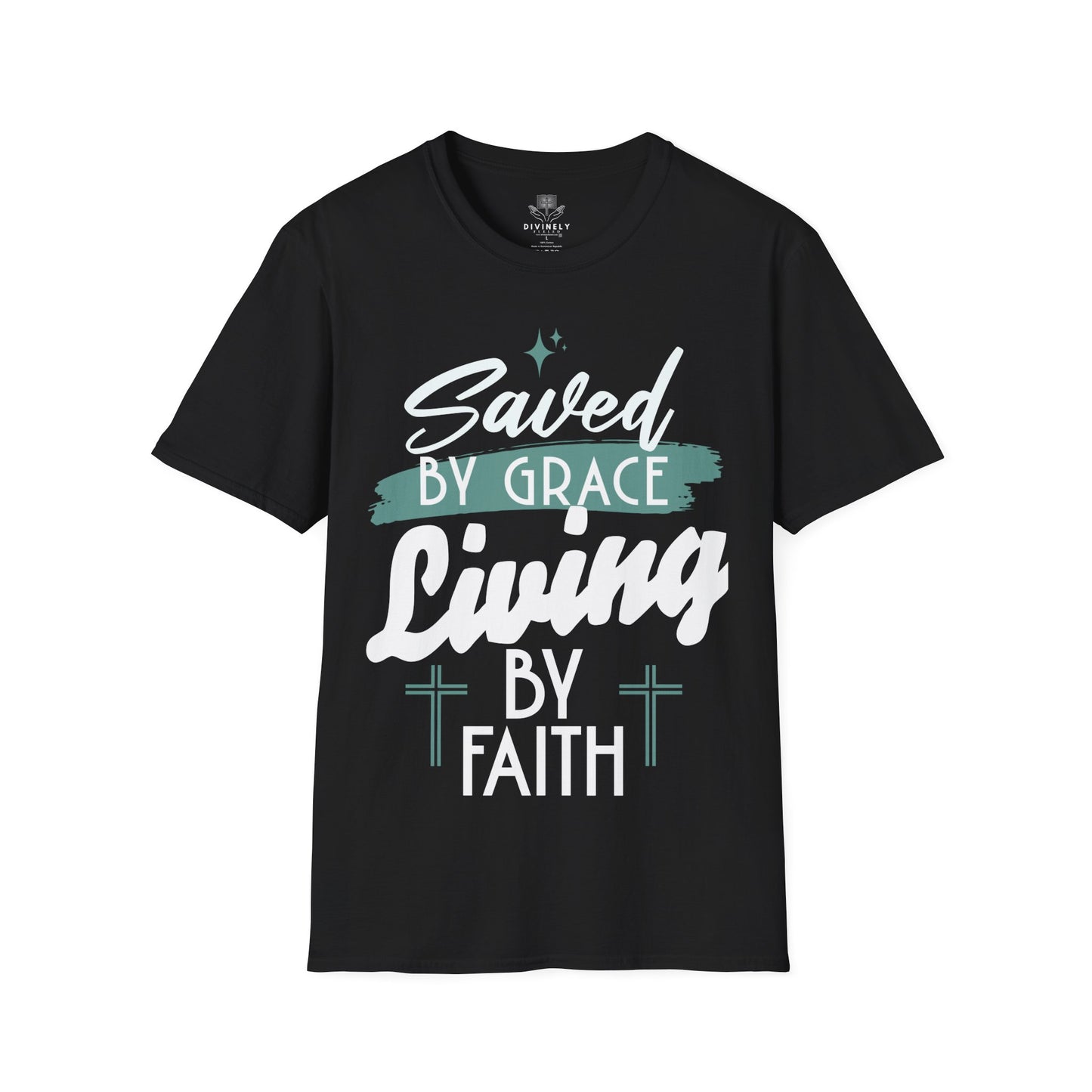 Saved By Grace Living By Faith T-Shirt