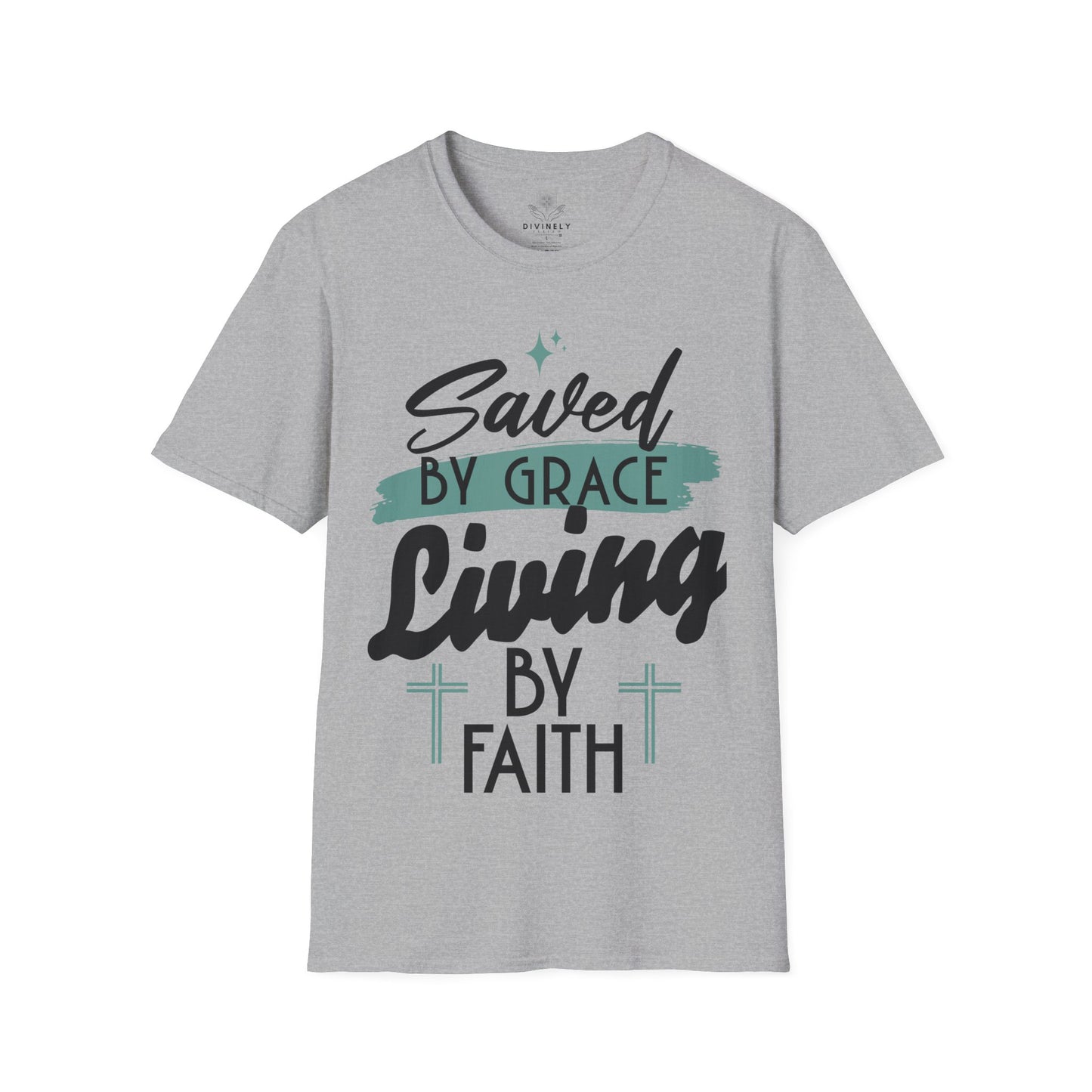 Saved By Grace Living By Faith T-Shirt
