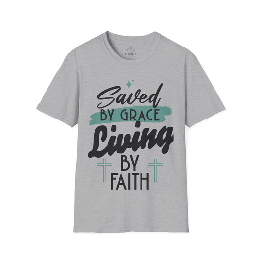 Saved By Grace Living By Faith T-Shirt