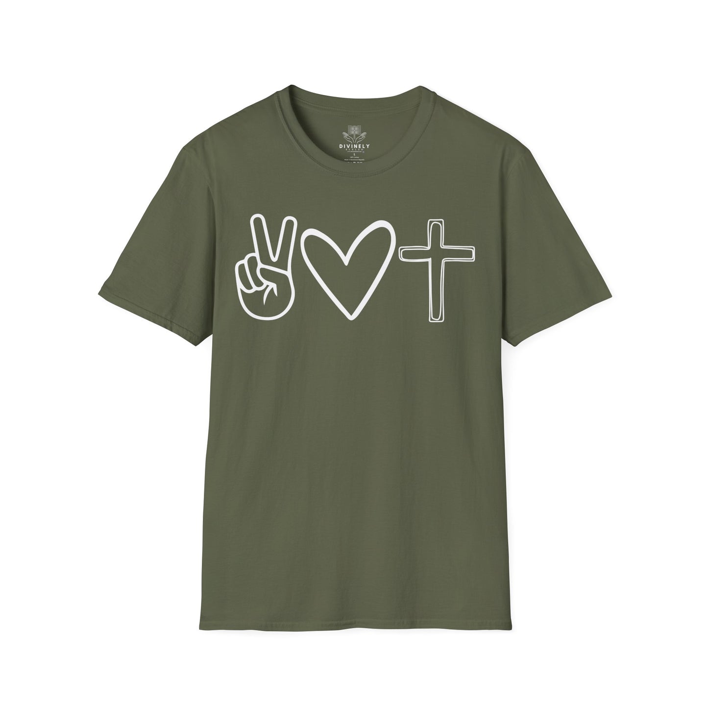 Peace Love Cross Doodle T-Shirt
