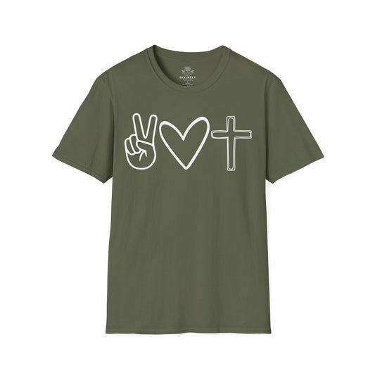 Peace Love Cross Doodle T-Shirt