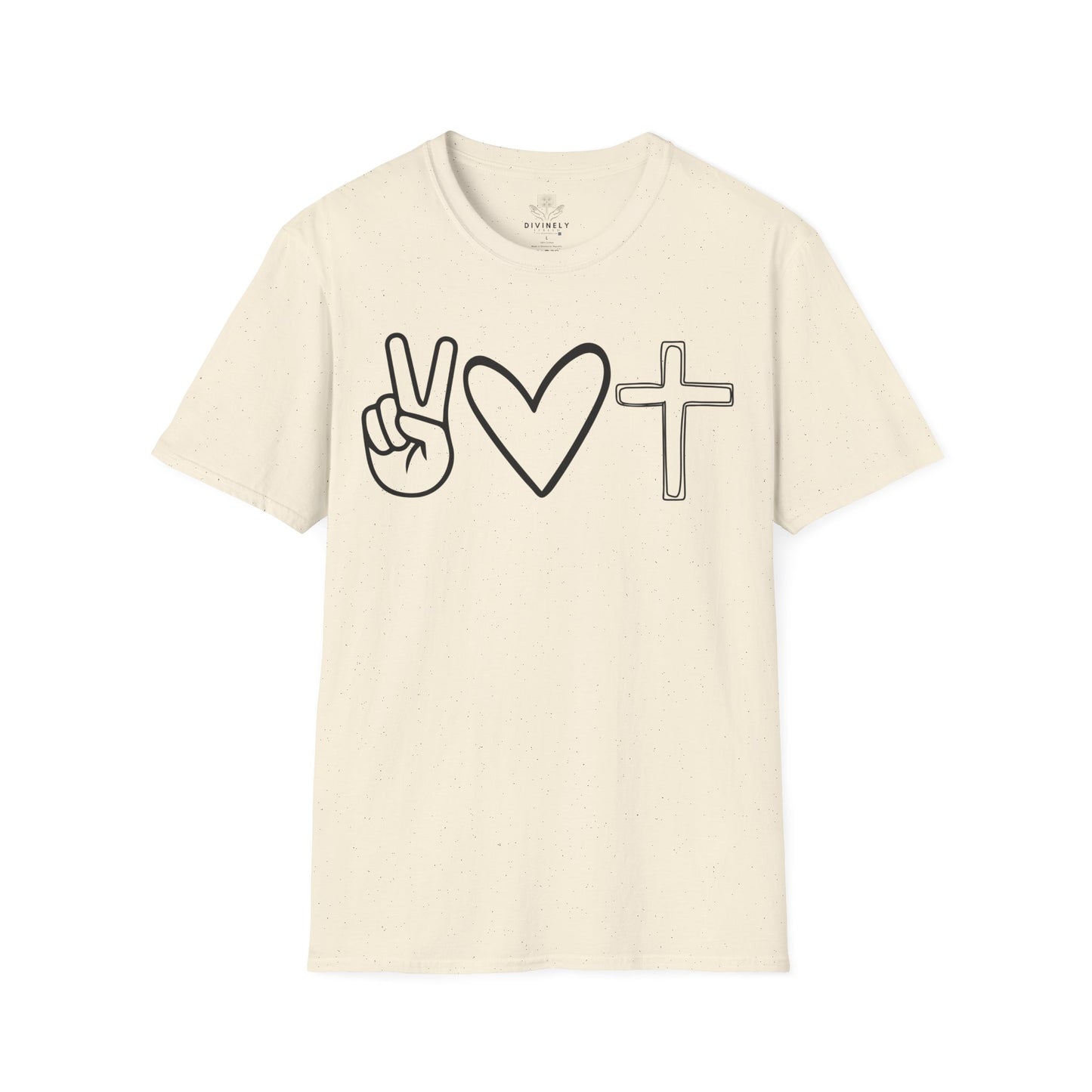 Peace Love Cross Doodle T-Shirt