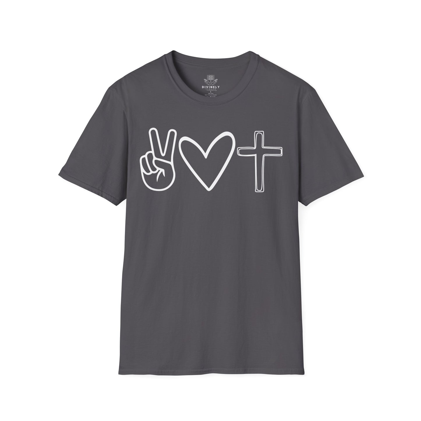 Peace Love Cross Doodle T-Shirt