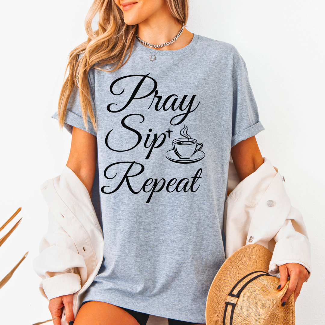 Pray Sip Repeat Unisex T-Shirt