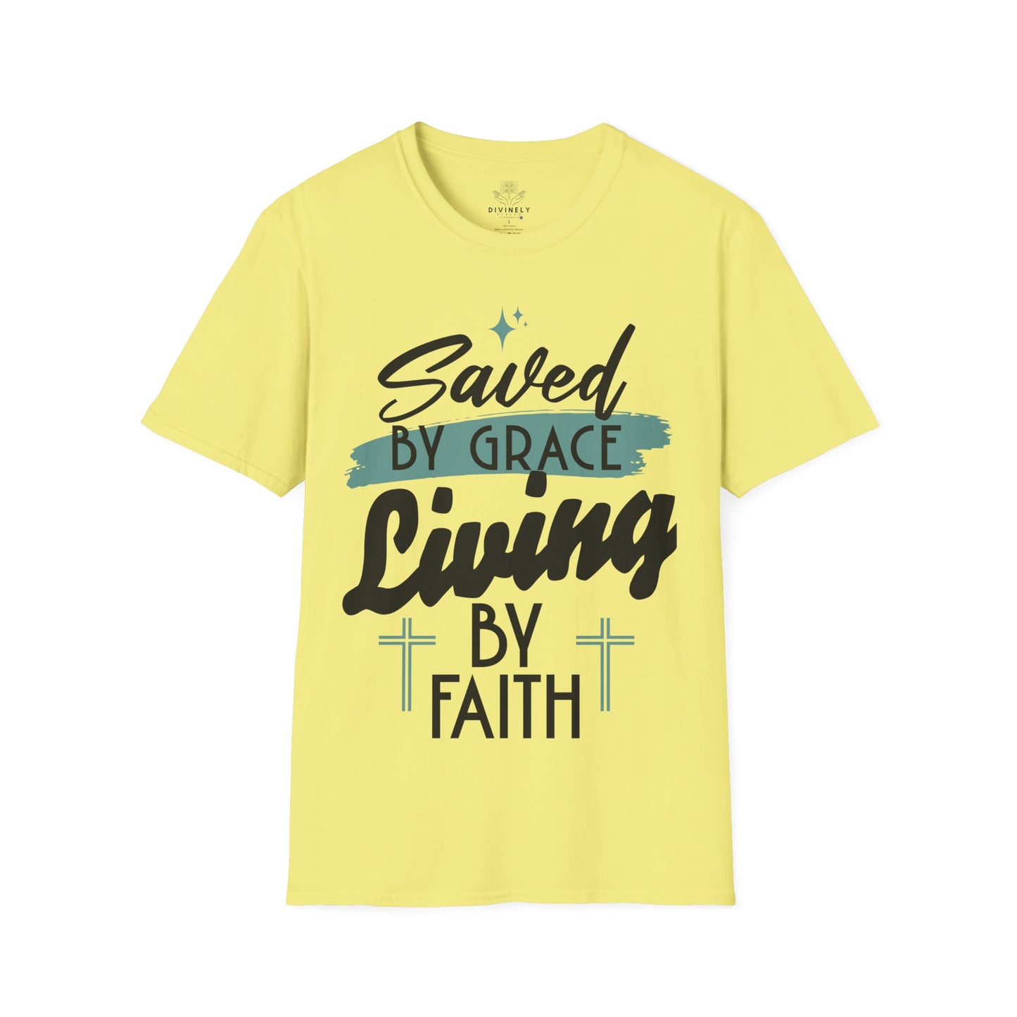 Saved By Grace Living By Faith T-Shirt