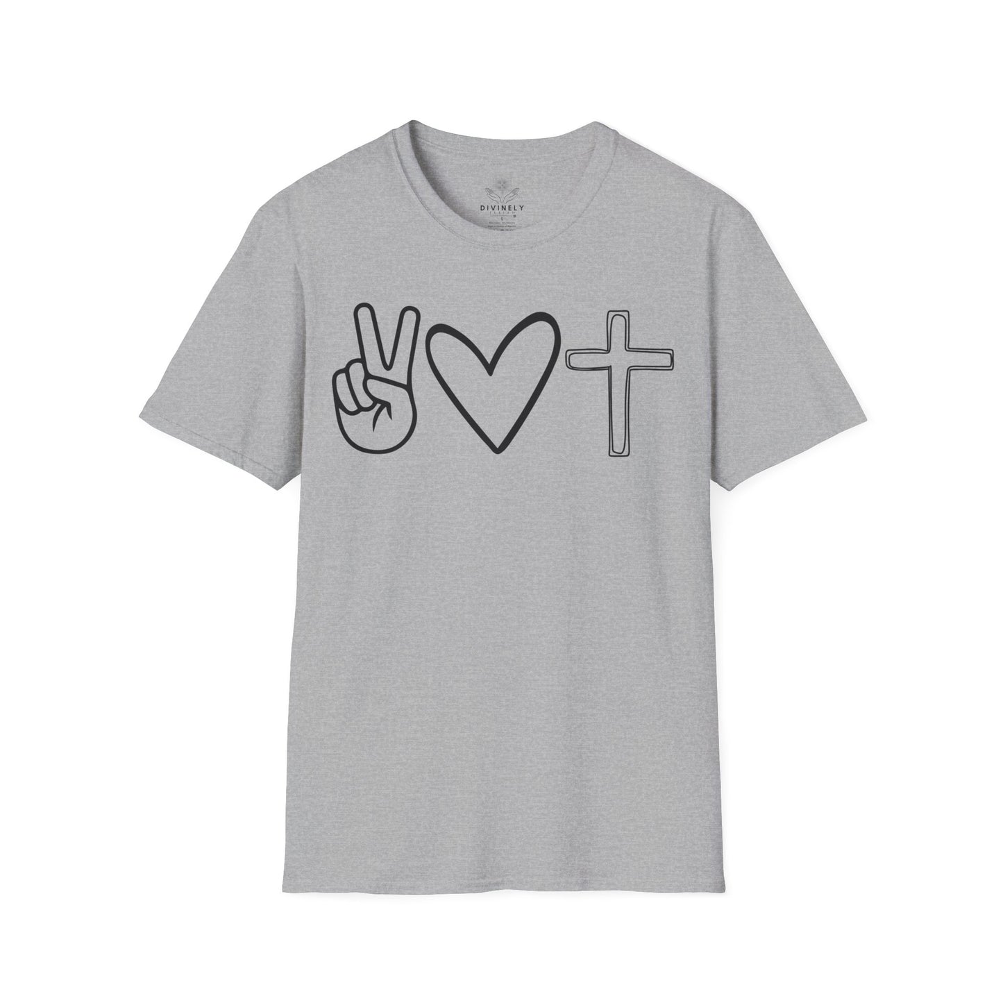 Peace Love Cross Doodle T-Shirt