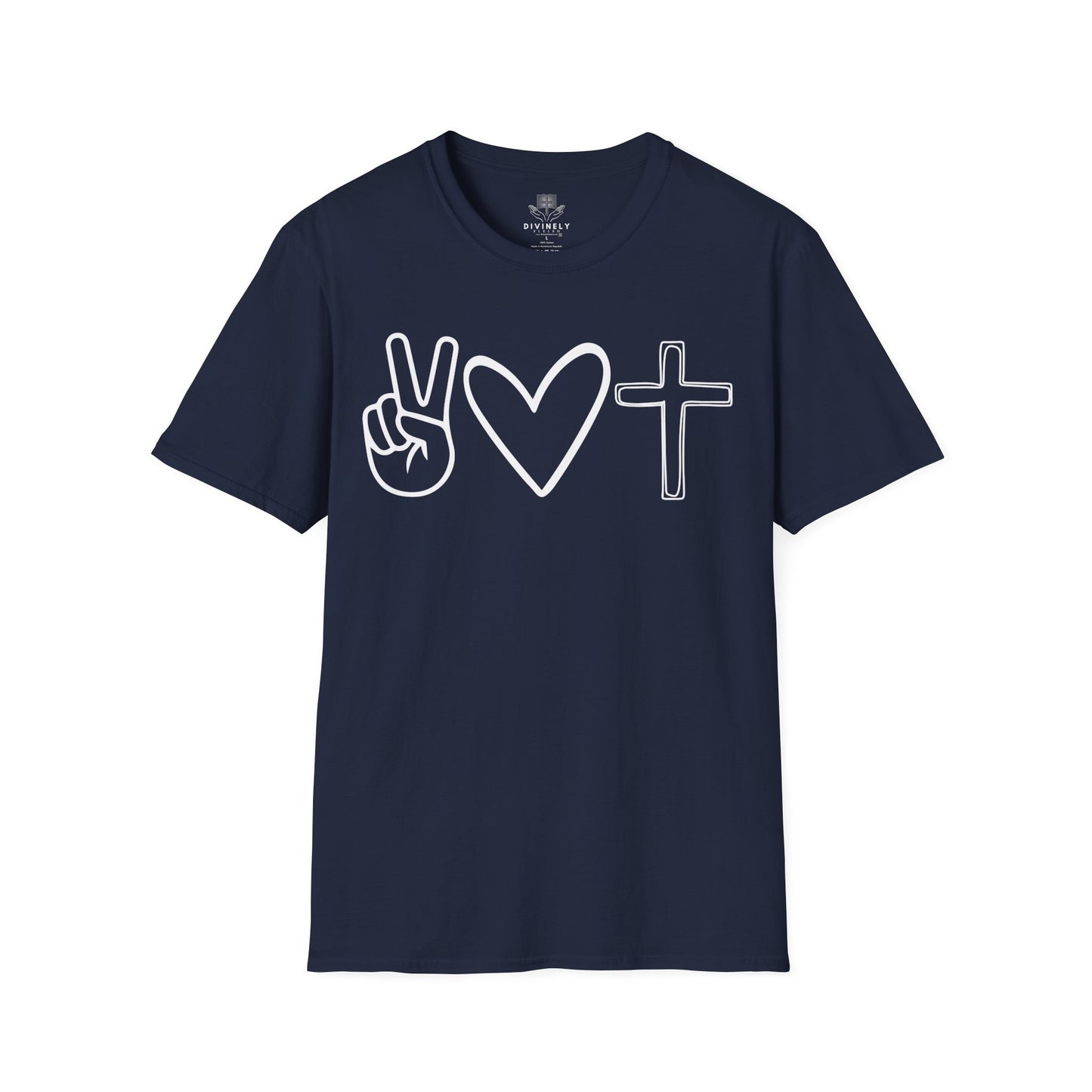 Peace Love Cross Doodle T-Shirt