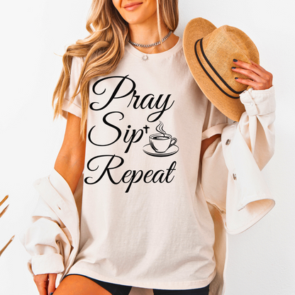 Pray Sip Repeat Unisex T-Shirt