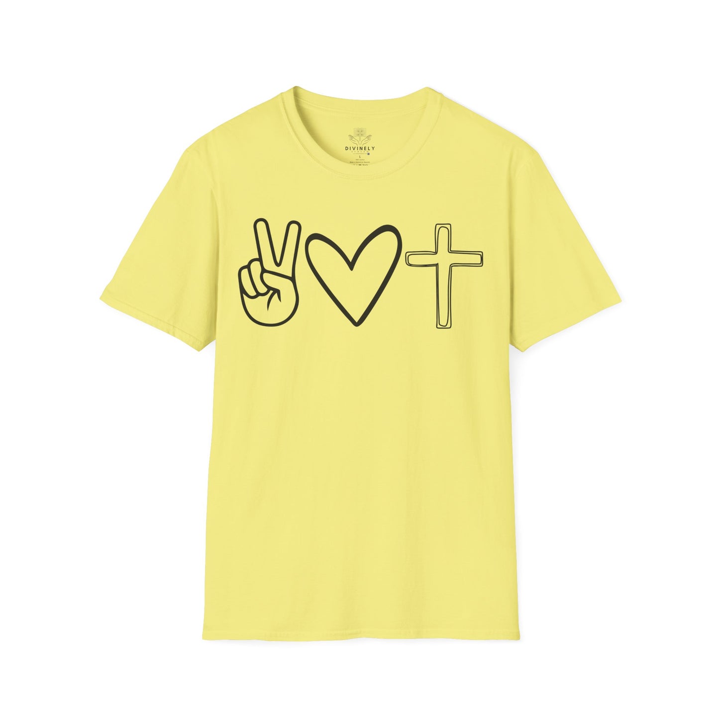 Peace Love Cross Doodle T-Shirt