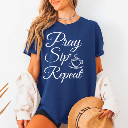 Pray Sip Repeat Unisex T-Shirt