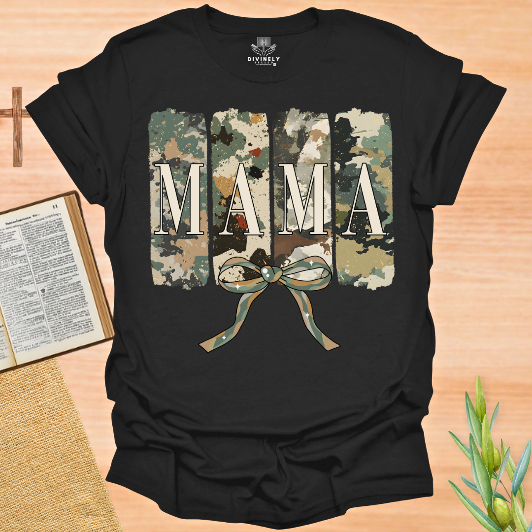 She is Mom Camo Coquette T-Shirt