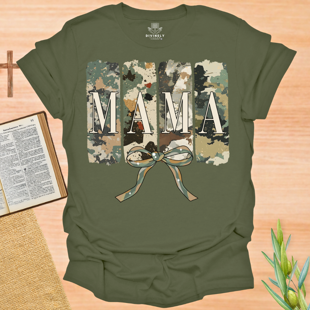 She is Mom Camo Coquette T-Shirt