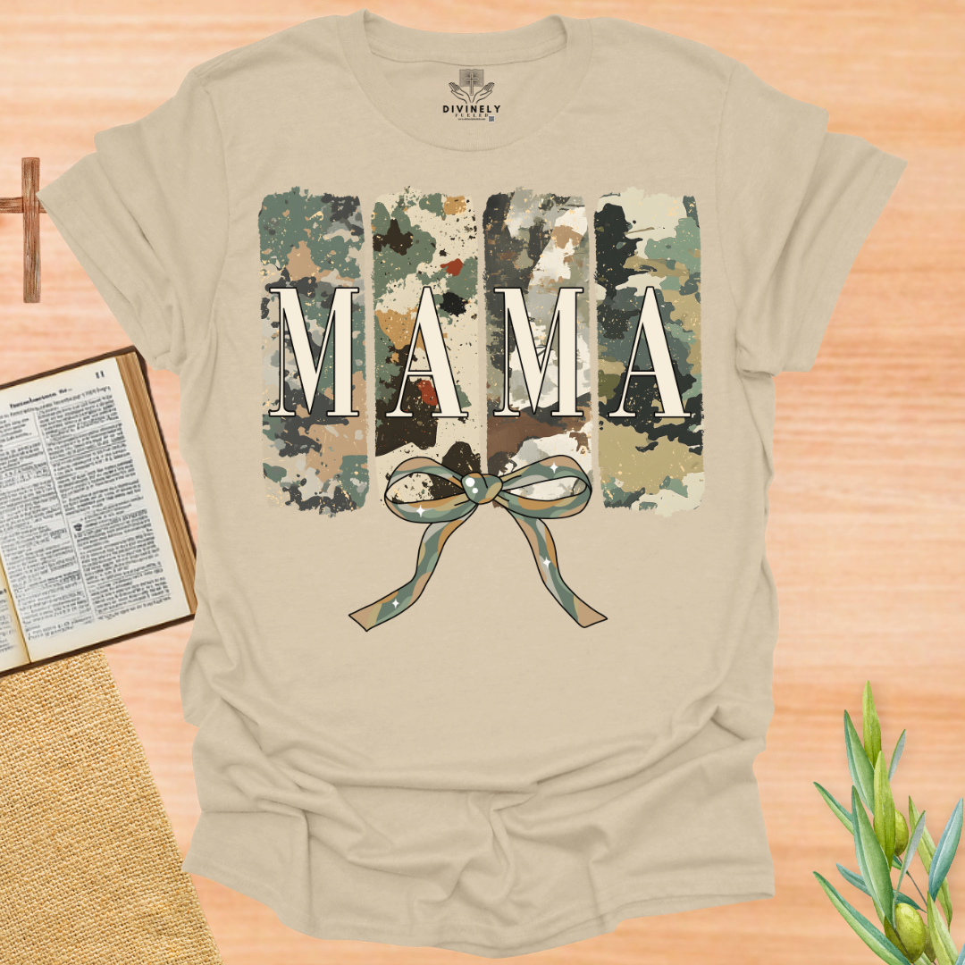 She is Mom Camo Coquette T-Shirt