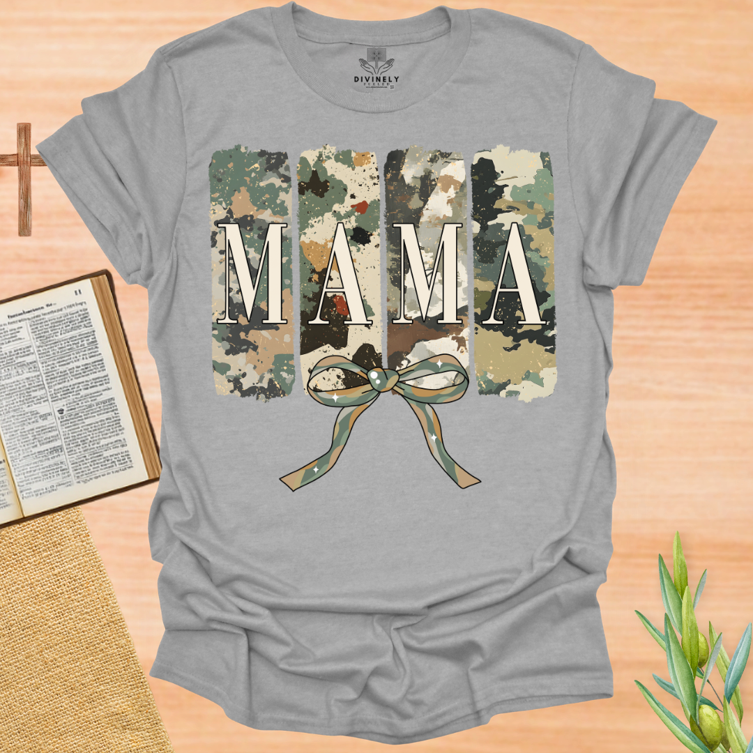 She is Mom Camo Coquette T-Shirt